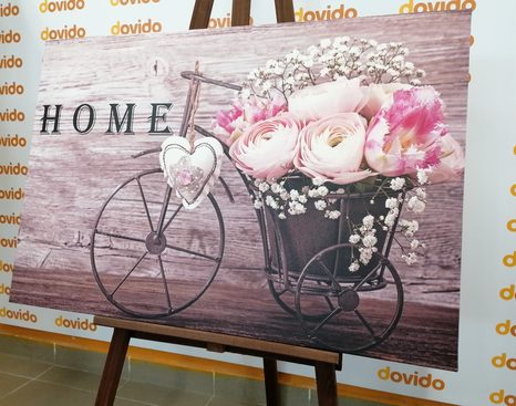 SLIKA ČUDOVITE ROŽE V VINTAGE VAZI Z NAPISOM - SLIKE Z NAPISI IN CITATI - SLIKE