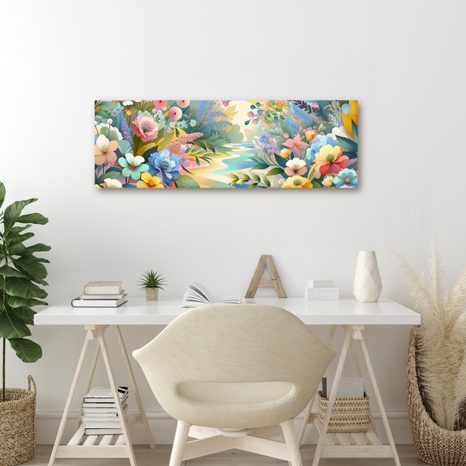 OBRAZ PESTROBAREVNÉ KVĚTINY - OBRAZY KVĚTŮ - OBRAZY