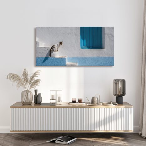 OBRAZ KLIDNÁ KOČKA U OKNA - OBRAZY KOČKY - OBRAZY