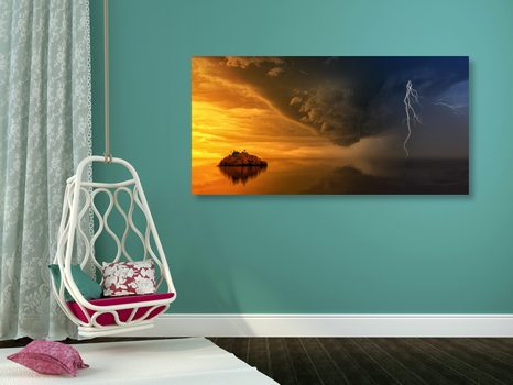 WANDBILD RUHE VOR DEM STURM - BILDER VON NATUR UND LANDSCHAFT - BILDER