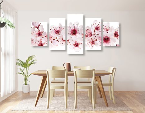 КАРТИНИ ОТ 5 ЧАСТИ – ЧЕРЕШОВИ ЦВЕТОВЕ - КАРТИНИ С ЦВЕТЯ - КАРТИНИ