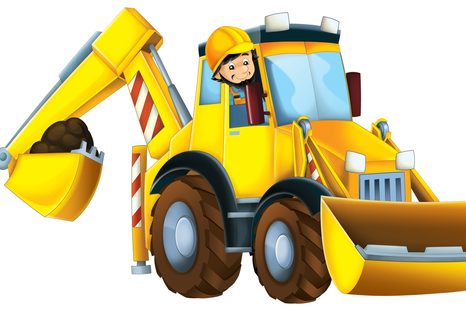 TABLOU EXCAVATOR PENTRU COPII - TABLOURI PENTRU COPII - TABLOURI