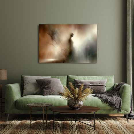 OBRAZ TAJEMNÁ SILUETA V MLZE - OBRAZY ŽENY - OBRAZY