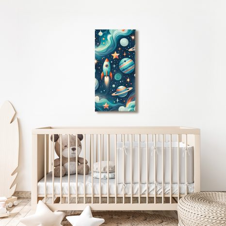 OBRAZ BAREVNÉ PLANETY A HVĚZDY - CHILDREN'S SPACE PICTURES - PICTURES