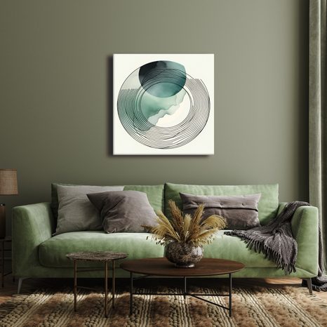 WANDBILD KREISE IN HARMONIE - WANDBILDER ABSTRAKTE FORMEN - BILDER