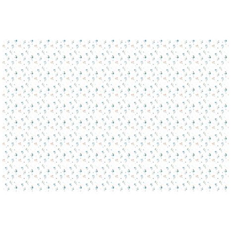 SAMOLJEPLJIVA TAPETA NJEŽNI PLAVI CVJETOVI NA BIJELOJ POZADINI - TAPETE S UZORKOM - TAPETE