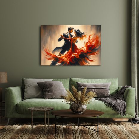 OBRAZ TANEC V OHNIVÉM OBJETÍ - OBRAZY LIDÍ - OBRAZY