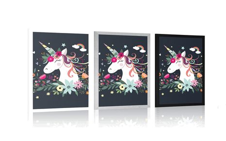 PLAGÁT ROZTOMILÝ JEDNOROŽEC - ROZPRÁVKOVÉ BYTOSTI - PLAGÁTY