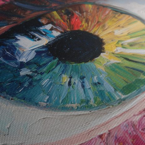 WANDBILD REGENBOGENAUGE ABSTRAKTION - ABSTRAKTE BILDER - BILDER