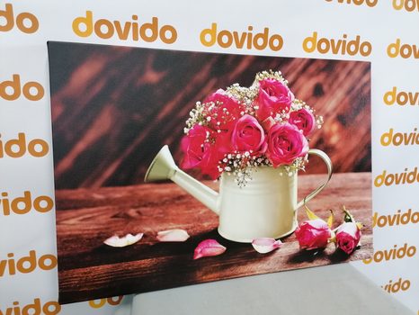 SLIKA ROŽE V KANGLICI - SLIKE TIHOŽITJE - SLIKE