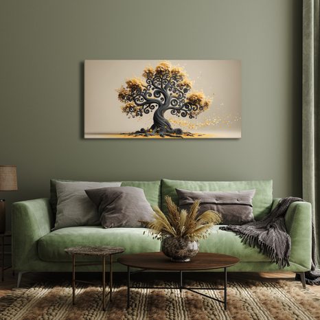 WANDBILD KÜNSTLERISCHER BAUM DES LEBENS - BILDER BÄUME DES LEBENS - BILDER