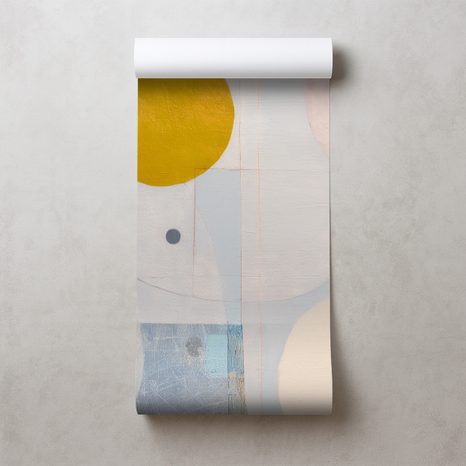 TAPET CERCURI GEOMETRICE PASTELATE - TAPET ABSTRACT - TAPETURI