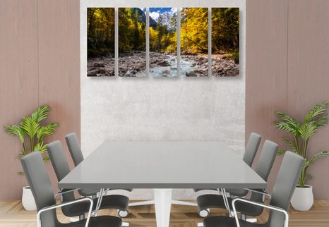 5-RÉSZES KÉP FESTŐI HEGYI TÁJ - TERMÉSZET- ÉS TÁJKÉPEK - KÉPEK