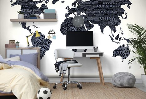 CARTA DA PARATI AUTOADESIVA – MAPPA DEL MONDO - CARTA DA PARATI AUTOADESIVE - CARTA DA PARATI