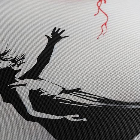 OBRAZ SRDCE VE VĚTRU STREET ART - OBRAZY ŽENY - OBRAZY