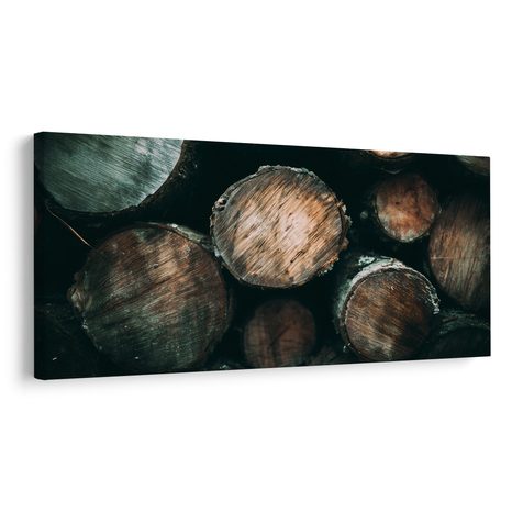 QUADRO SU TELA – TEXTURE NATURALE DEL LEGNO - QUADRI ALBERI E FOGLIE - STAMPE E QUADRI
