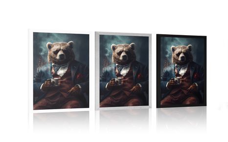 PLAKÁT ZVÍŘECÍ GANGSTER MEDVĚD - ZVÍŘECÍ GANGSTEŘI - PLAKÁTY