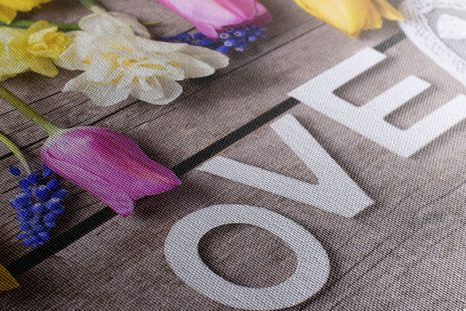 OBRAZ S NÁPISOM LOVE - OBRAZY S NÁPISMI A CITÁTMI - OBRAZY