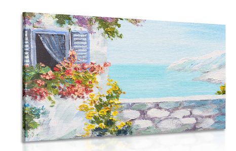 QUADRO CASA SUL MARE - QUADRI DI NATURA E PAESAGGIO - QUADRI