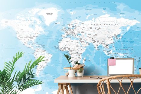 CARTA DA PARATI AUTOADESIVA – MAPPA DEL MONDO STILOSA - CARTA DA PARATI AUTOADESIVE - CARTA DA PARATI