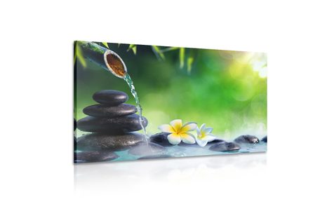 WANDBILD HARMONIE IM ZEN-GARTEN - BILDER MIT FENG SHUI-MOTIVEN - BILDER