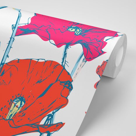 TAPETA KVETOUCÍ MÁKY - TAPETY KVĚTINY - TAPETY