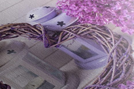 OBRAZ PROUTĚNÉ SRDCE S LUCERNIČKY A ŠEŘÍKEM - VINTAGE A RETRO OBRAZY - OBRAZY