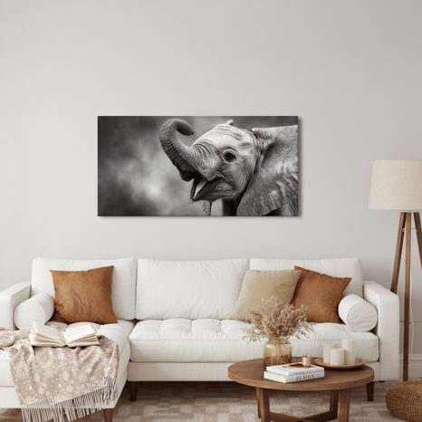 OBRAZ RADOSTNÝ SLONÍ OKAMŽIK - OBRAZY SLONI - OBRAZY