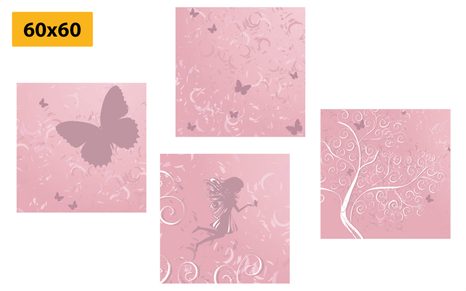 SET OBRAZŮ POHÁDKOVÁ VÍLA - SESTAVY OBRAZŮ - OBRAZY