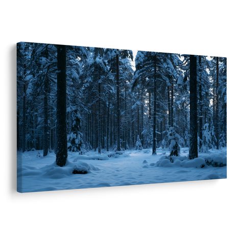 CANVASTAVLA VINTERTYSTNAD I SKOGEN - JUL- OCH VINTERTAVLOR - TAVLOR
