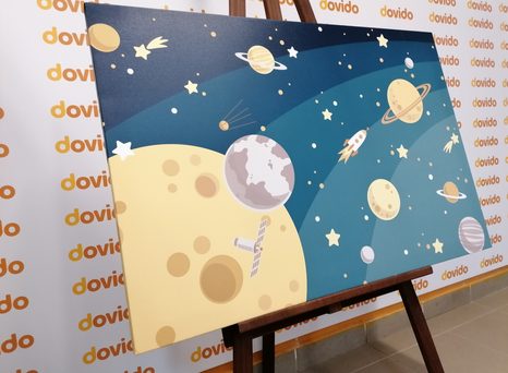 OBRAZ NEOBYČEJNÝ VÝLET VE VESMÍRU - DĚTSKÉ OBRAZY - OBRAZY