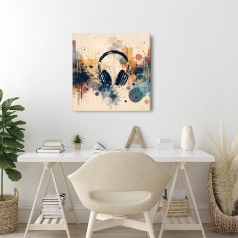 WANDBILD BUNTE SYMPHONIE DER MUSIK - MUSIKBILDER - BILDER