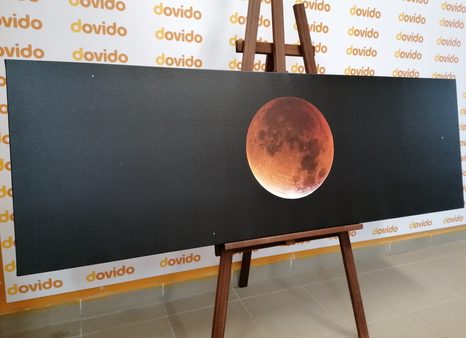 WANDBILD MOND AM NACHTHIMMEL - BILDER VON UNIVERSUM UND STERNEN - BILDER