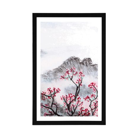 POSZTER PASZPORTUVAL KÍNAI TÁJ KÖDBEN - TERMÉSZETKÉPES - POSZTEREK