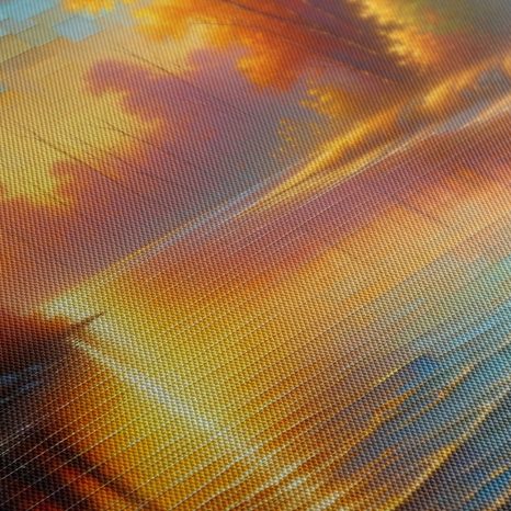 OBRAZ PODZIMNÍ ŘEKA PŘI ZÁPADU SLUNCE - OBRAZY VÝCHOD A ZÁPAD SLUNCE - OBRAZY