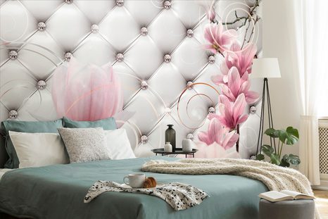 SAMOLEPÍCÍ TAPETA MAGNOLIE S IMITACÍ KŮŽE - SAMOLEPÍCÍ TAPETY - TAPETY