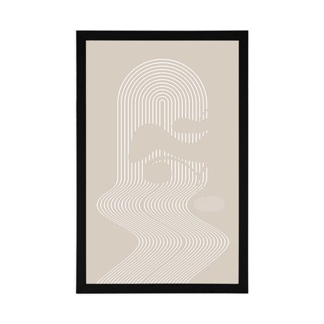 POSTER EINZIGARTIGES REGENBOGEN-MUSTER MID-CENTURY - MOTIVE AUS UNSERER WERKSTATT - POSTER