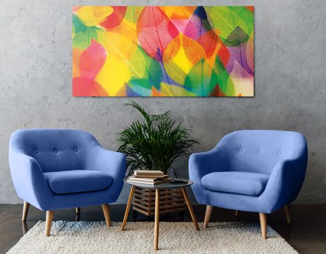 OBRAZ LIŚCIE W JESIENNYCH KOLORACH - OBRAZY PRZYRODY I KRAJOBRAZY - OBRAZY