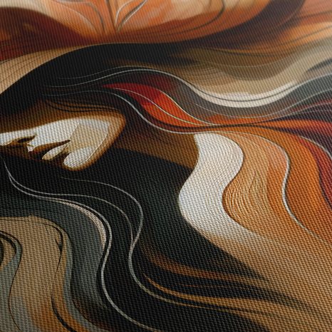 WANDBILD FRAU MIT HUT IN HERBSTTÖNEN - WANDBILDER FRAUEN - BILDER