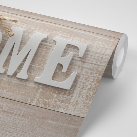 SAMOLEPÍCÍ TAPETA S NÁPISEM HOME VE VINTAGE PROVEDENÍ - SAMOLEPÍCÍ TAPETY - TAPETY