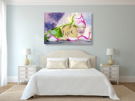 WANDBILD ROMANTISCHES GESTÄNDNIS LOVE - BILDER MIT SPRÜCHEN UND ZITATEN - BILDER