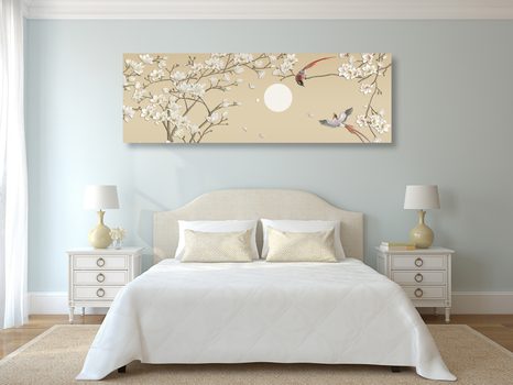 SLIKA PTIČKI NA VEJI DREVESA - SLIKE TIHOŽITJE - SLIKE