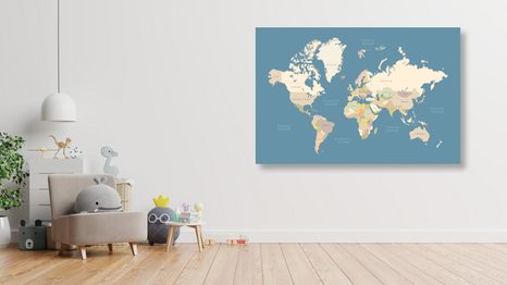 TABLOU HARTA CU ELEMENTE VINTAGE - TABLOURI CU HĂRȚI - TABLOURI