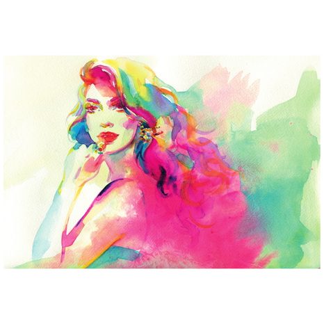 TAPETA AKVARELOVÝ ŽENSKÝ PORTRÉT - TAPETY LIDÉ A CELEBRITY - TAPETY