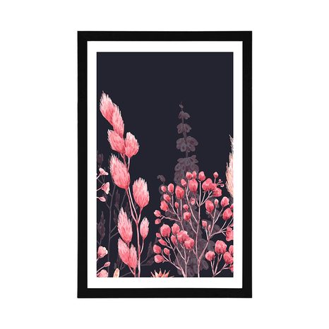 POSTER – VARIAZIONE DI ERBA IN ROSA - FIORI - POSTER