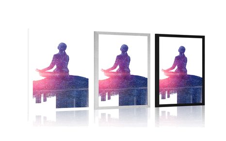 POSTER MEDITATION EINER FRAU - FENG SHUI - POSTER