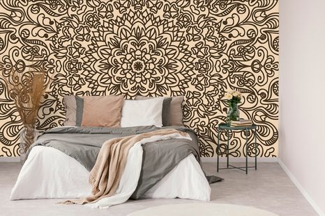 SAMOLEPÍCÍ TAPETA ORNAMENT S MOTIVEM KVĚTIN - SAMOLEPÍCÍ TAPETY - TAPETY