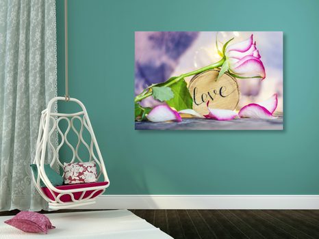 WANDBILD ROMANTISCHES GESTÄNDNIS LOVE - BILDER MIT SPRÜCHEN UND ZITATEN - BILDER