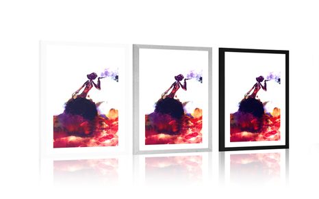 PLAKÁT S PASPARTOU KRÁLOVNA BAREV - MOTIVY Z NAŠÍ DÍLNY - PLAKÁTY