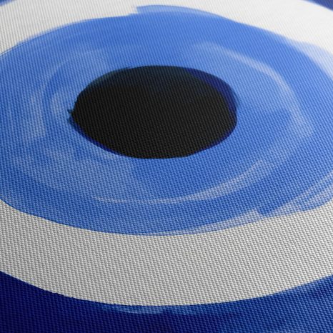 TABLEAU SUR TOILE – ŒIL BLEU DANS DES CERCLES - TABLEAUX PAR THÈME - TABLEAUX